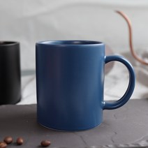 무광 도자기 레인보우 민자 머그잔 380ml, 코발트블루, 2개
