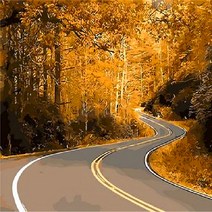 피포페인팅 DIY 풍경화 그리기 세트 가을 테마 시리즈 40 x 50 cm, Q405