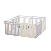 밀로앤개비 와이드뷰 베이비룸 BASIC 펜스형 7p + 안전문 세트 톤앤톤