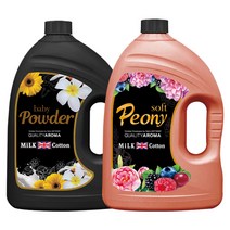 밀크코튼 고농축 퍼퓸 섬유유연제 피오니 3.06L + 파우더 3.06L, 1세트