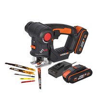 WORX ORANGE 20V 충전 직쏘 직소 풀세트 WX550   2.0Ah 배터리 WA3551, 1세트