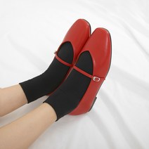 샤틴 리얼가죽 메리제인 플랫슈즈