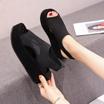 스타 여성용 쿨링 홀 통굽 샌들