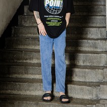 남성용 허리밴딩 얇은 재질 시원한 여름 청바지
