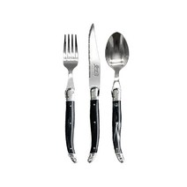 장네론 라귀올 커트러리 1인 세트, 마블블랙, 스푼1p + 포크1p + 나이프1p