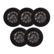 금속 고급 벨벳 단추 벨벳휠 25mm, 블랙, 5개