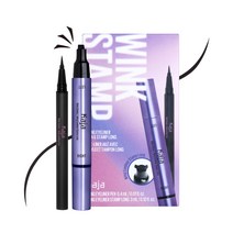 카자 윙크 롱 아이라이너 스탬프 + 펜 세트 3.4ml, 1세트, 블랙