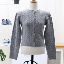 여성용 라라온 마즈 꽈배기 가디건