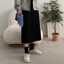 에이와비 슬렌 탄탄 울 롱스커트