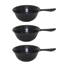 손잡이 면기, 블랙, 3개