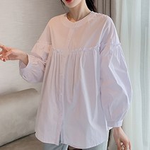 에스텔라 임산부 A라인 단추 블라우스 CHS162