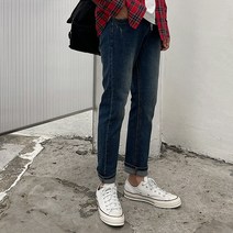 남성용 오티디 허리 밴딩 스판 워싱데님팬츠