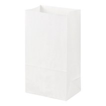 더담다 무지 화이트 내유 종이봉투 대, 1개입, 200개