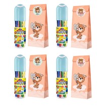 단비나인 어린이집 생일선물 크레팡 4p + 종이봉투 4p + 스티커 2종 x 4p 세트, 6색, 1세트