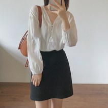 패션풀 여성용 유로 레이스 코튼 블라우스 28561