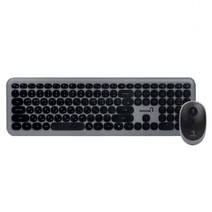 로이체 2.4GHz 저소음 무선 키보드 + 무선 마우스 세트, 다크그레이, RMK-4600, 일반형