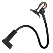 셀인스텍 스마트폰 스크류 자바라 침대 거치대 70cm, 블랙, 1개