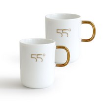 55도 골드링 머그 350ml, 골드, 2개