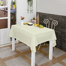 나산데코 스카치 체크 테이블커버 식탁보, 레몬, 8인용(240 x 140 cm)