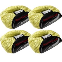 어스터만 리나 비스코스 혼방 린넨 뜨개실 여름용 4p, 라이트옐로우, 4개