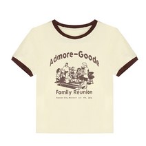 선빛정보통신 여성용 모어 힙한 언발 베이직 기본 나그랑 크롭 티셔츠