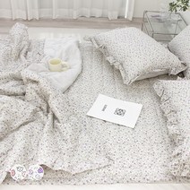 슈에뜨룸 햅번 60수 순면 프릴 여름 이불패드세트