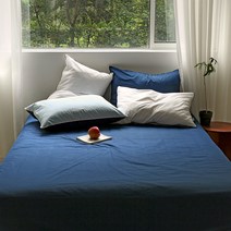 컬러샌드 60수 고밀도워싱 순면 홑겹 매트리스 커버