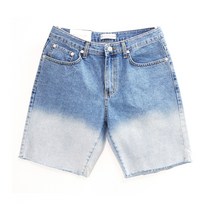 플레이즈 남성용 그라데이션 워싱 일자 반바지