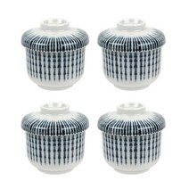 자왕무시 도자기 계란찜기 컵, 버드나무, 4개