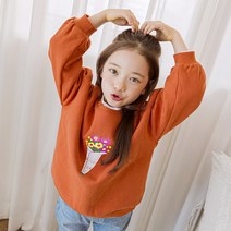 릴리푸리 여아용 꽃다발 기모 맨투맨