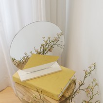 제이블룸 비정형 노프레임 탁상 거울, 라운드
