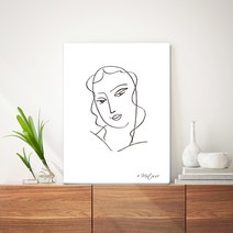 오홀리브 접이식 액자 테이블 대 80 x 60 x 27 cm, 앙리마티스 A 베일을 쓴 여인