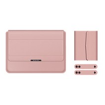 맥북 에어 삼성 LG 그램 노트북 파우치 + 마우스 케이스 + 케이블 스트랩 HG-161, 핑크