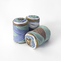 파스텔 코튼 그라데이션 실 3p, 제주바다믹스, 193m, 3개