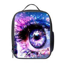 우주 행성 디자인 보온 보냉 토트 크로스백 도시락 가방, 18