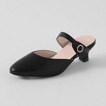 착한구두 여성용 오클라 스트랩 미들힐 뮬 MLLTT1e131