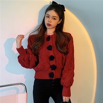 포플러앤씨 여성용 포슷 니트 가디건