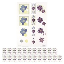 데어리즈 셀프 입체 스티커 만들기 블루꽃, 24개, 디자인 B