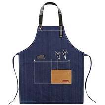 더플로우 바리스타 헤어디자이너 식당 스페셜한 다용도 주방 앞치마, 블루, 1개