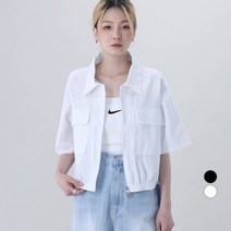 어썸어라운드 여성용 포켓 반팔 투웨이 집업