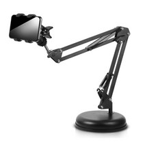 바라보고 탄소강 탁상용 스마트폰 태블릿PC 자바라 거치대 2세대, 블랙