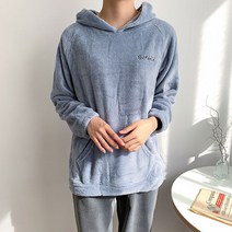 보들보들 기모 후드 티셔츠