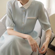 루나걸 에루아 카라 쉬폰 원피스