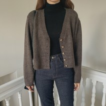 린다샵 여성용 젤라 브이넥 숏 가디건 CD1629K19