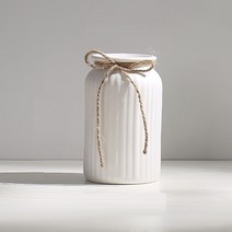 리버그린 깔끔한 오브제 화병 D타입, 화이트, 1개
