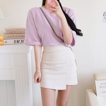 빌락트 여성용 오버핏 베이직 반팔 티셔츠