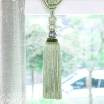 지나송 커튼 타이백 그라데이션, 그린, 1개