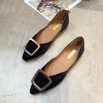 더나은날 여성용 새틴 뾰족코 사이드 오픈 플랫슈즈 1.5cm YT_RI137