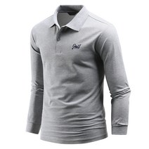 다꾸앙 남성용 뉴프로 골프웨어 상의 자수 긴팔 카라 티셔츠 E05JKA_JL3965