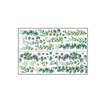 아티홈 플라워 덩굴 룸 벽 스티커, 그린